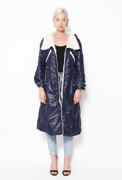 Courrèges 70s Shearling Lined Parka Coat - 2