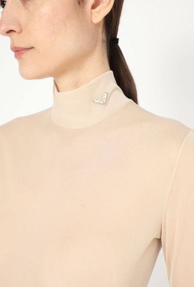 Prada 2023 Turtleneck Emblem Bodysuit - 2