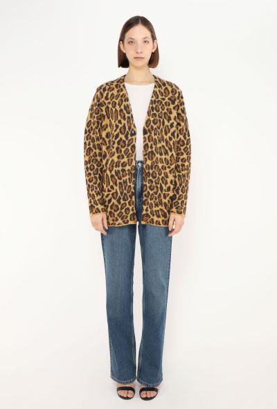 Saint Laurent 2015 Leopard Mohair Cardigan - 2