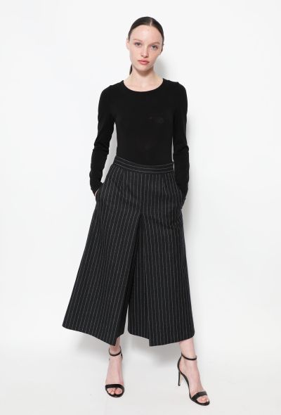 Saint Laurent Pinstripe Midi Culottes - 2