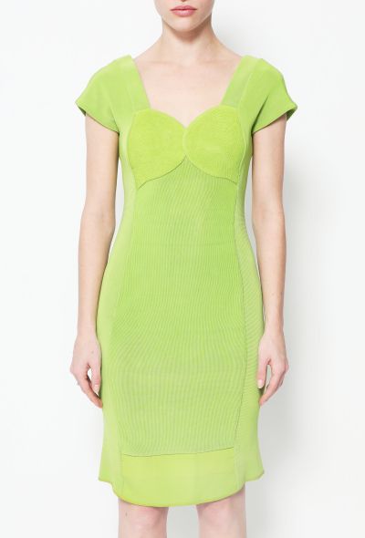 Gianni Versace 90s Ribbed Bodycon Dress - 2