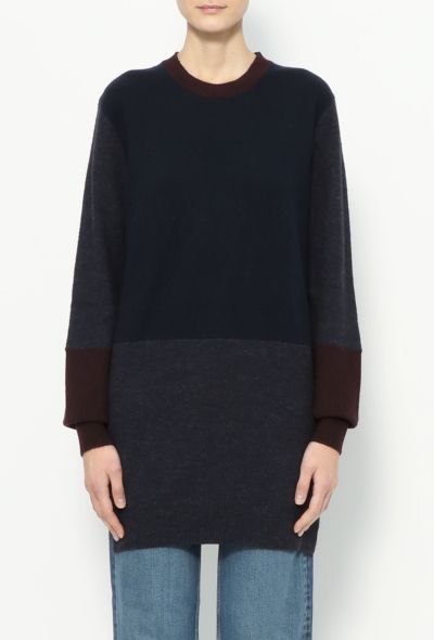Céline Colorblock Wool Sweater - 1