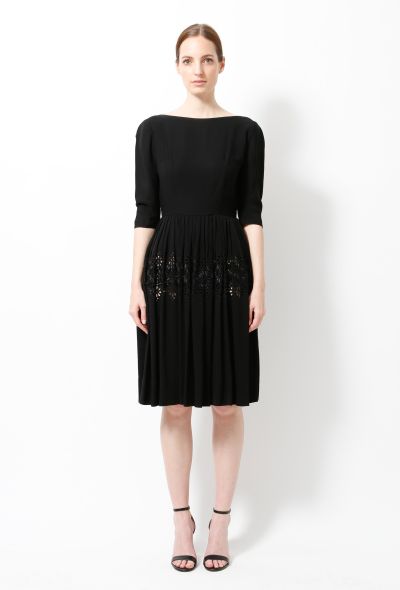 Exquisite Vintage Vintage Cut-out Embroidered Dress - 1