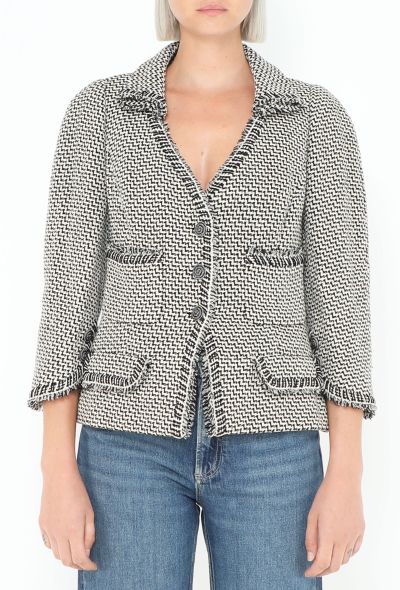 Chanel Haute Couture 2008 Chevron Tweed Jacket - 2