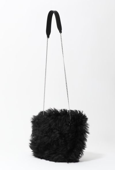 Céline Shearling Chainlink Flap Bag - 2