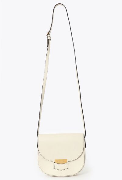 Céline White Small Trotteur Bag - 1