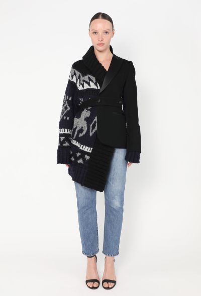 Sacai 2018 Split Cardigan Smoking Blazer - 2