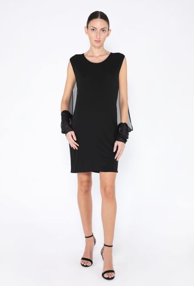 Maison Margiela Jersey and Mesh Sheath Dress - 1