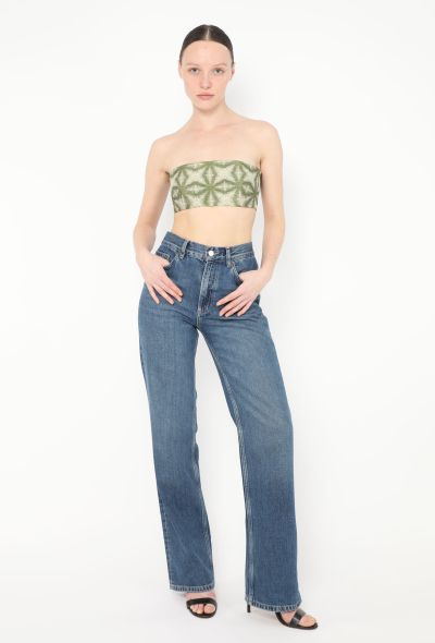 Dries Van Noten Woven Linen Bandeau Top - 2