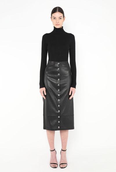 Céline Lambskin Buttoned Skirt - 1