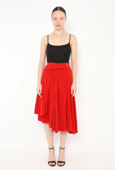 Comme des Garçons Rare 1988 Asymmetrical Velvet Skirt - 2