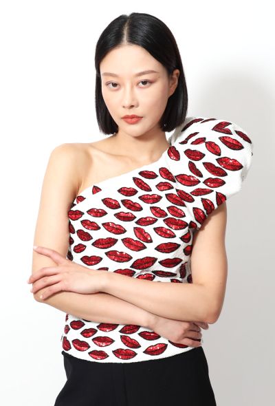 Saint Laurent Iconic S/S 2014 Sequin Lip Top - 1