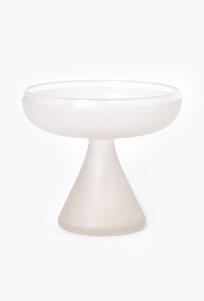 Vintage Objects & Decor 1940s Art Deco Frosted Pedestal Bowl - 1