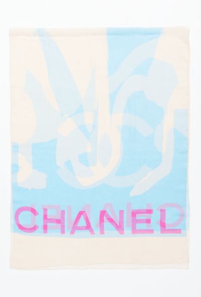 Chanel Pastel 'CC' Silk Scarf - 2