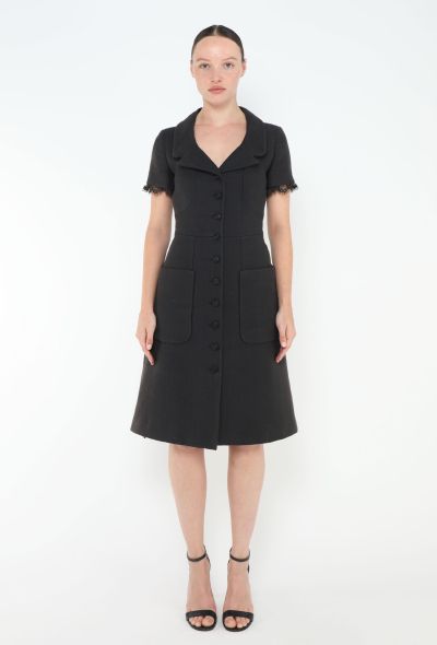 Chloé Early '90s Lace Trim Linen Dress - 1