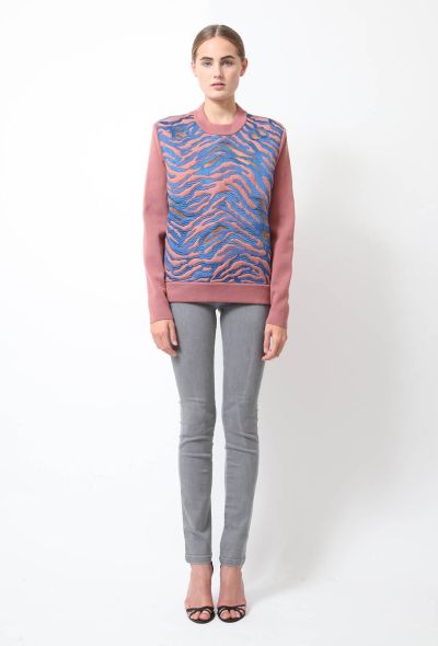 Balenciaga F/W 2012 Sculpted Pink Zebra Sweater - 1