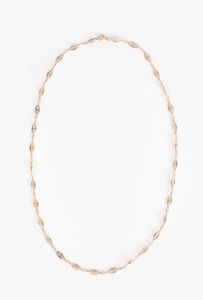Vintage Fine Jewelry Antique 18k Yellow Gold Chain Necklace - 1