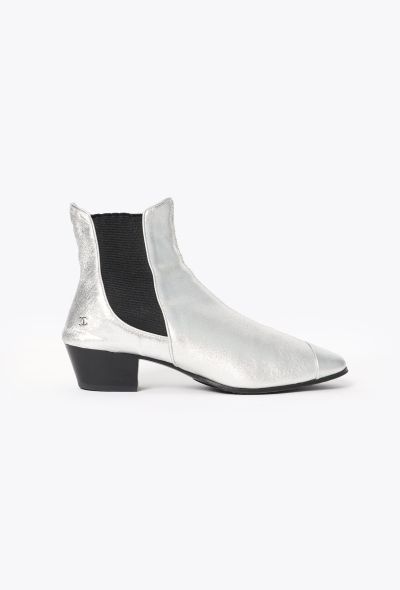 Chanel 2019 Metallic Lambskin Boots - 1
