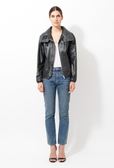 Céline Leather Parka Jacket - 2
