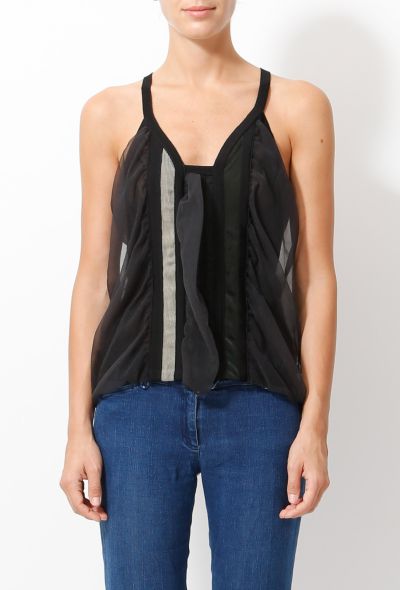 Balenciaga S/S 2010 Striped Tulle Top - 1