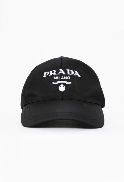 Prada Embroidered Nylon Logo Cap - 1