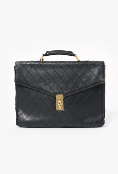 Chanel Vintage Large Quilted Briefcase - 1
