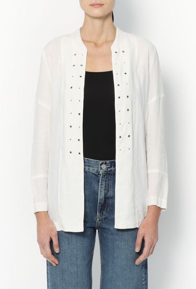 Helmut Lang '90s Cotton Eyelet Top - 1