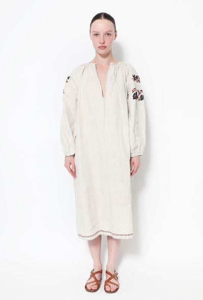 World Treasures Floral Embroidered Linen Tunic - 1