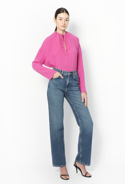 Balenciaga S/S 2017 Inverted Silk Blouse - 1