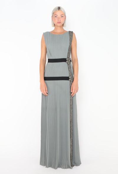 Alberta Ferretti Pleated Strass Gown - 1