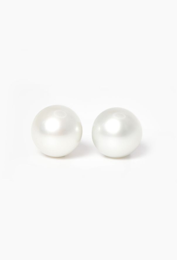 Modern Fine Jewelry 18k White Gold & Cultured Pearl Earrings - 2