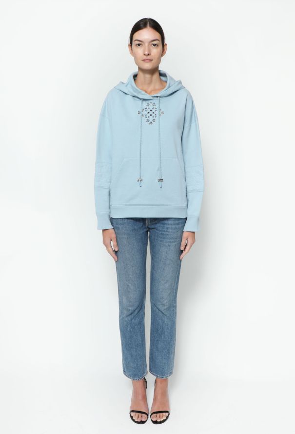 Chanel 2021 Floral Cut-out 'CC' Hoodie - 3