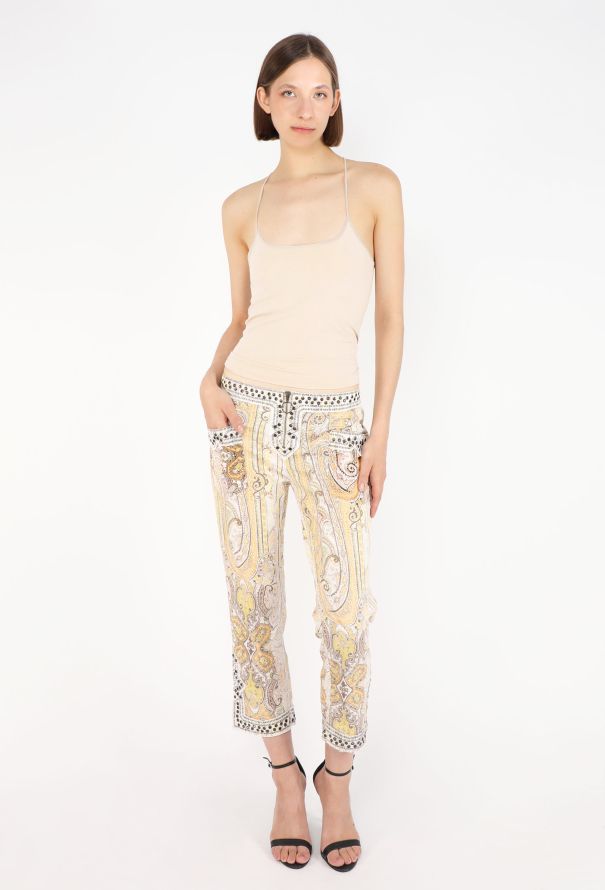 Isabel Marant Jalyne Studded Paisley Pants, S/S 2013 - 3