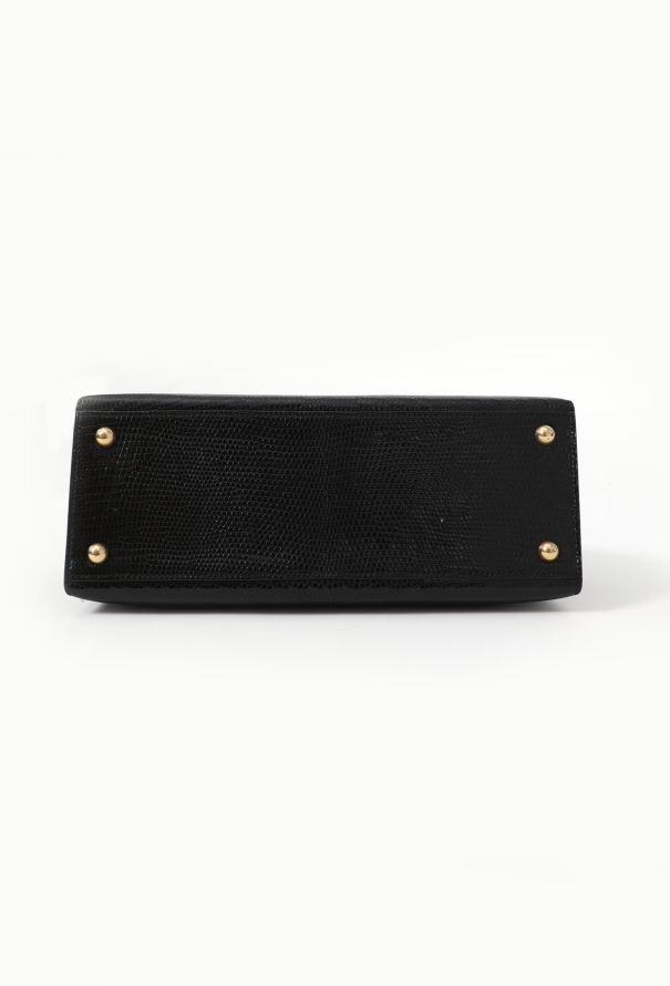Hermès Black Varanus Niloticus Lizard Dalvi 30 - 6