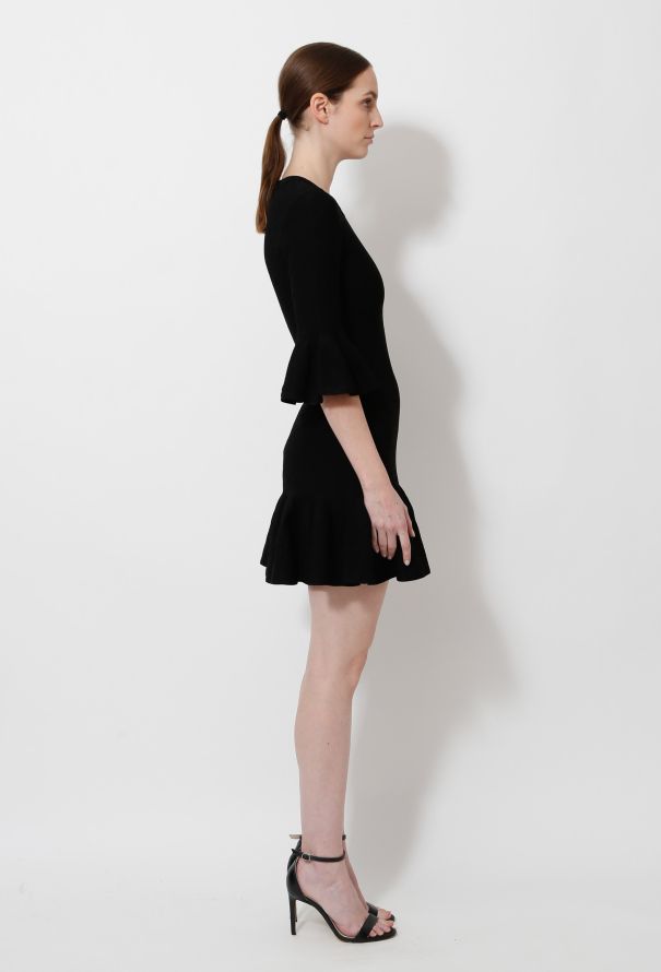 Alaïa Ruffled Knit Skater Dress - 3