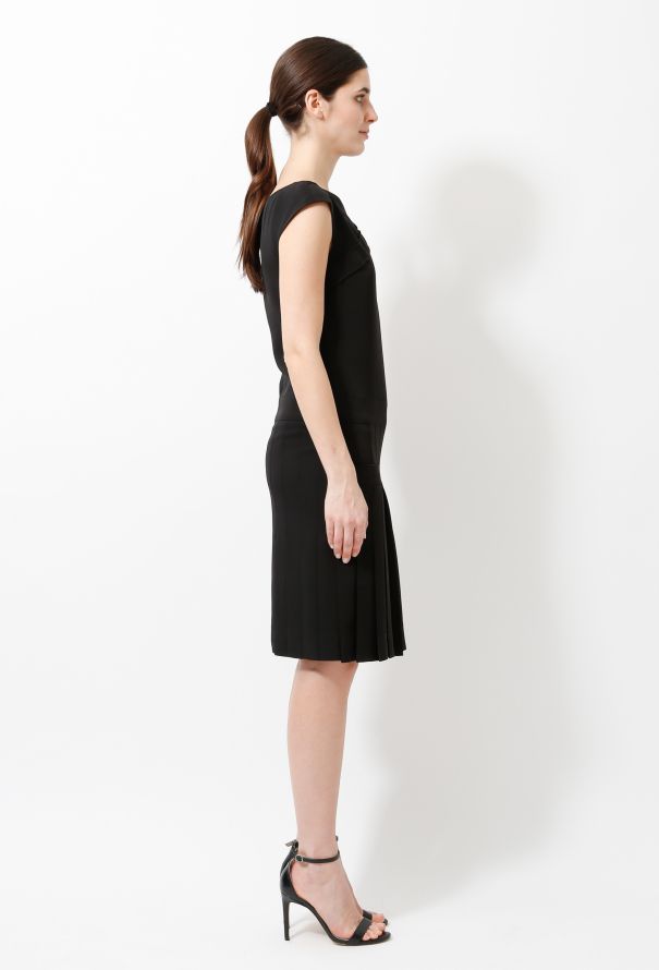 Chanel Silk Pleated Shift Dress - 4