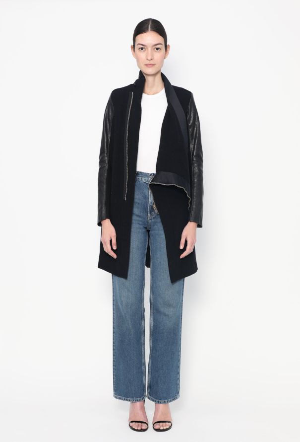 Rick Owens Draped Cashmere Coat - 5