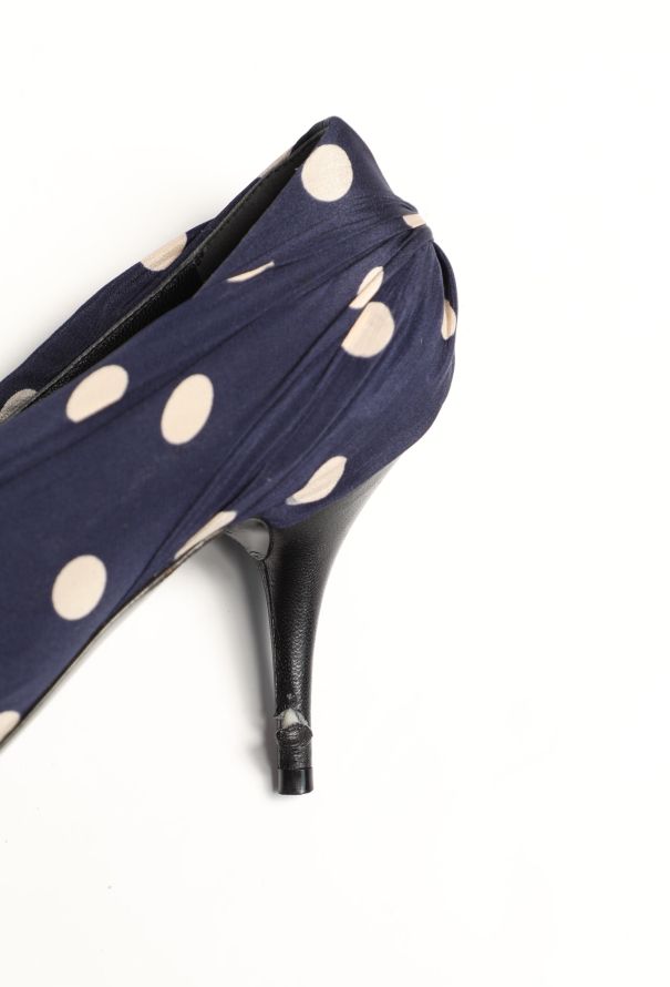 Balenciaga F/W 2017 Ruched Polka Dot Heels - 7