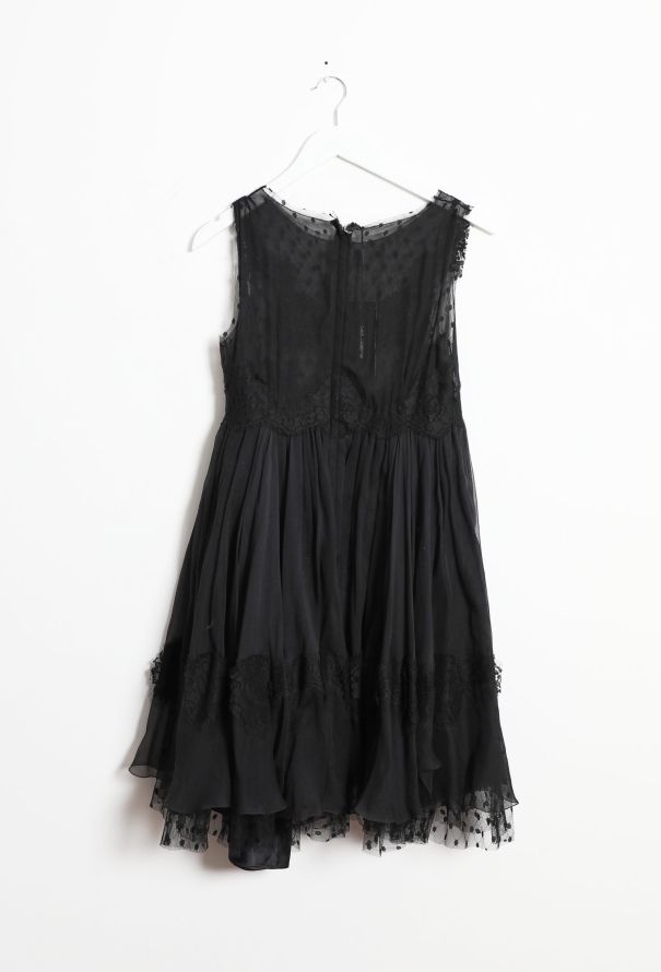Dolce & Gabbana Ruffled Lace Flared Dress - 6