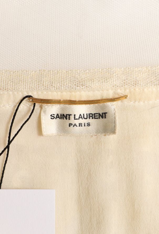Saint Laurent Lace Ruffled Cotton Blouse - 5