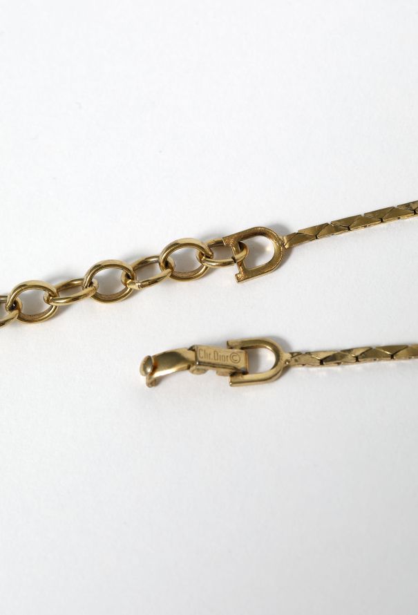 Dior '80s Strass Chevron Necklace & Earring Set - 7
