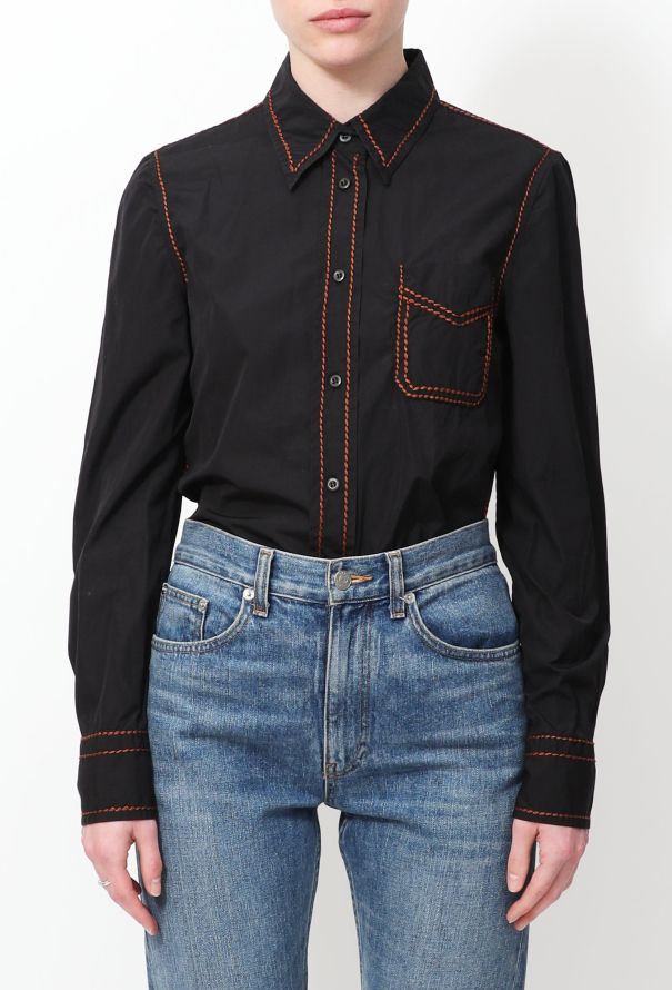 Prada 2015 Stitched Trim Shirt - 2