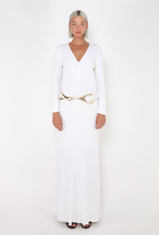 Gucci COLLECTOR F/W 1996 Horsebit Jersey Gown - 1