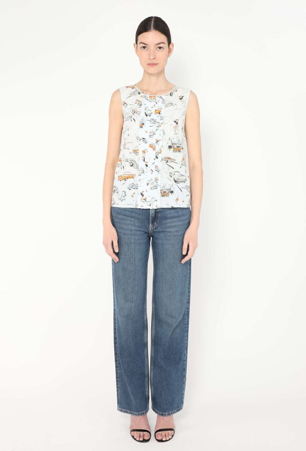 Prada S/S 2012 Automobile Print Top - 3