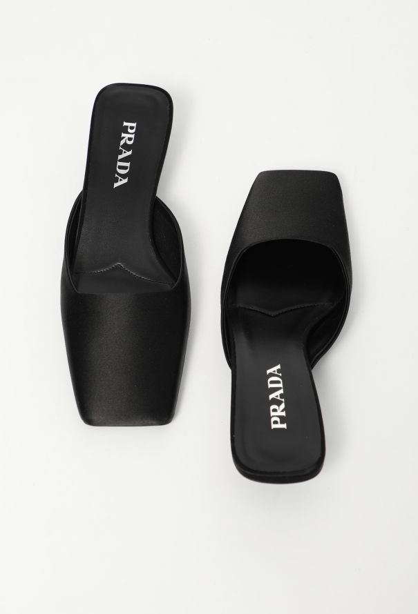 Prada 2024 Patent Satin Mules - 7