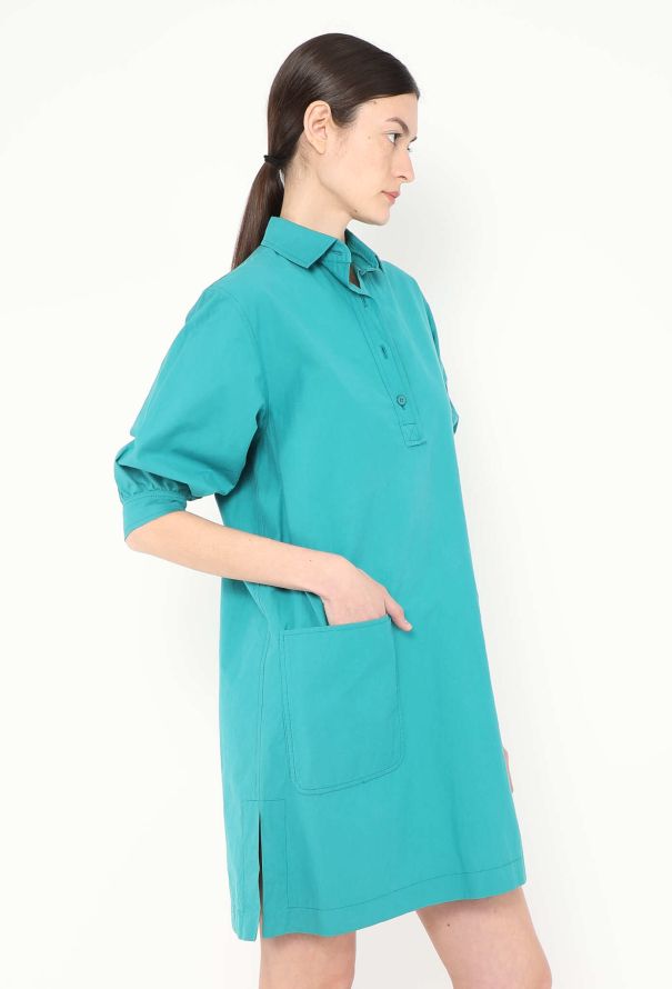 Saint Laurent Vintage Cotton Poplin Shift Dress - 4