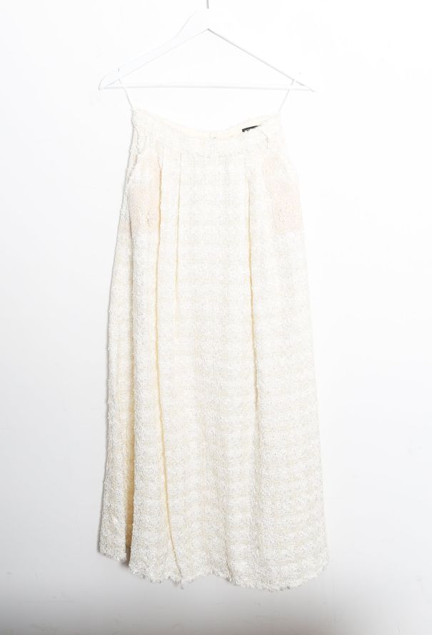 Dolce & Gabbana Embroidered Tweed Long Skirt - 6