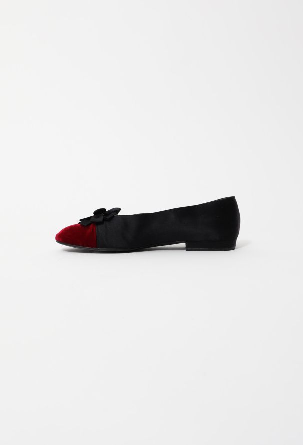 Chanel Two Tone Velvet Ballerinas - 4