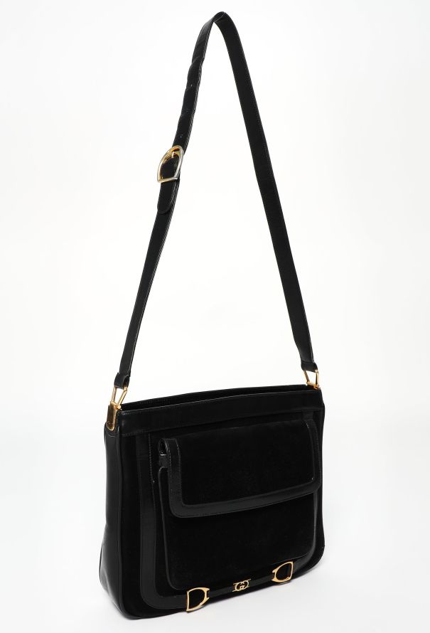 Gucci '70s Horsebit Suede Shoulder Bag - 2