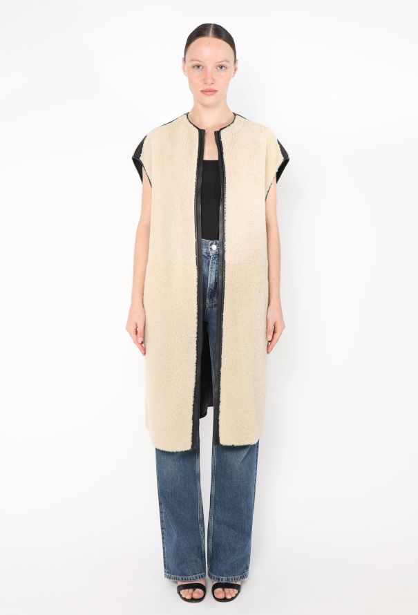 Céline Fall 2010 Shearling Hooded Vest - 1